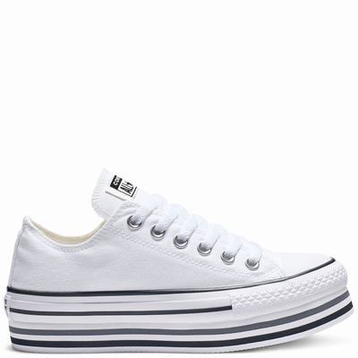 Converse Chuck Taylor All Star Platform - Naisten Tennarit - Valkoinen/Mustat